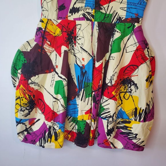 ZR & ZR Women's Colorful Graffiti Dress Size Large - Picture 5 of 12